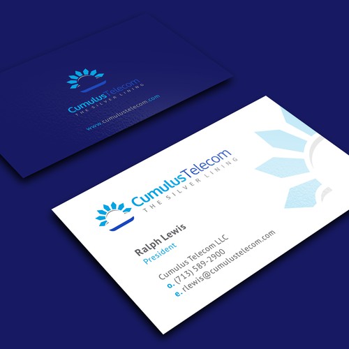 Logo and business card design for Cumulus Telecom LLC