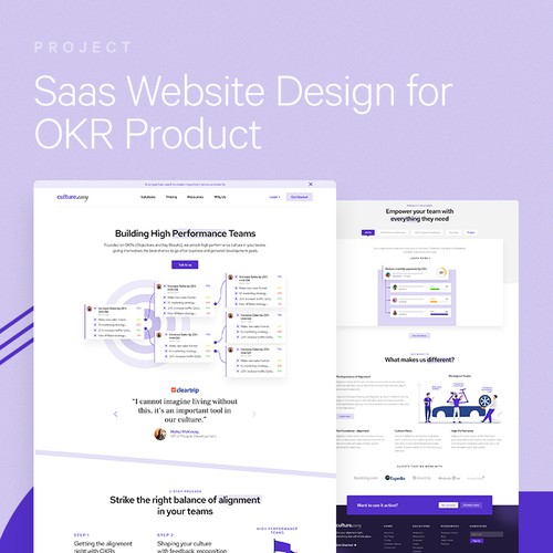 Website design for SaaS-based product