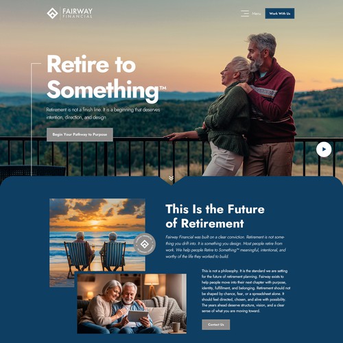 Retire to Something™ | Financial Advisor & Wealth Management UI/UX