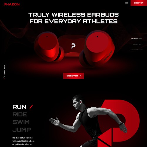 Phazon, Wireless earbuds website remake