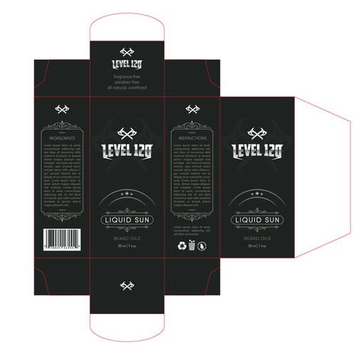 Beard oil Packaging