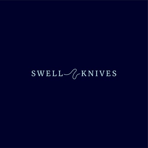 Concepto de logo para cuchillos marinos