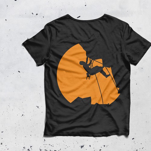 tshirt concept design for rock climbing group