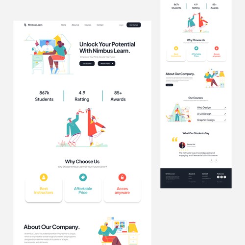 Online Course Landing Page Design