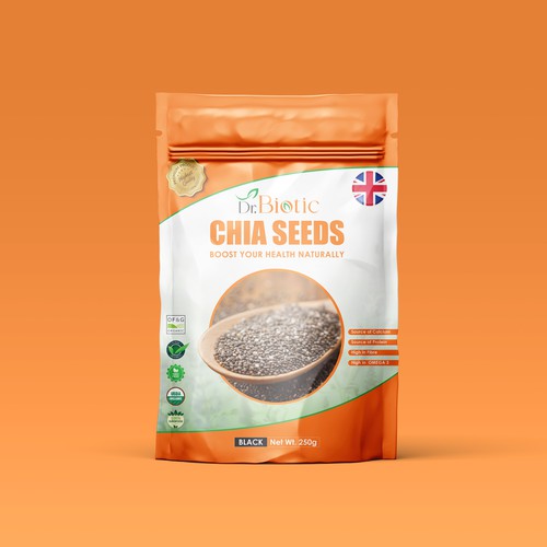 Pouch Packaging Design For Chia Seeds