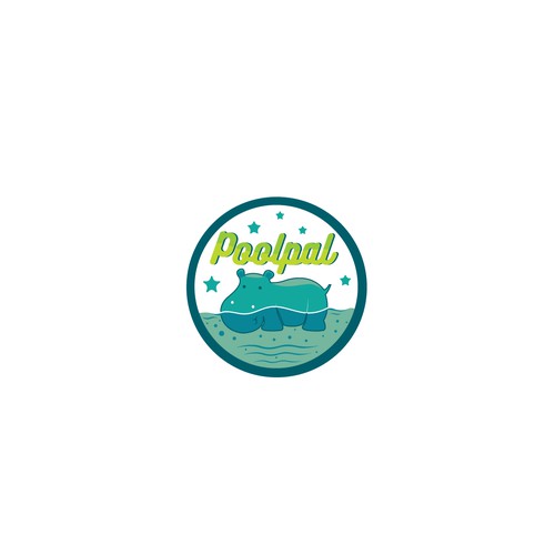 Create a logo for the PoolPal, the fun foam animal-shaped mat that kids love!