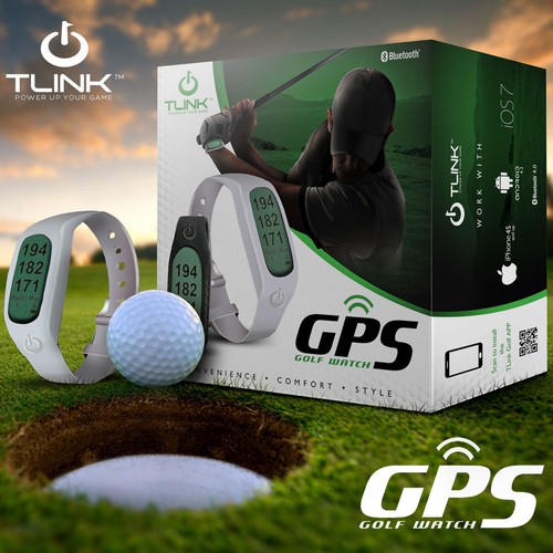 Create modern product packaging for GPS Golf Watch