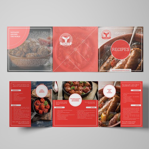 Brochure Concept for Jane's Succulent Sausage