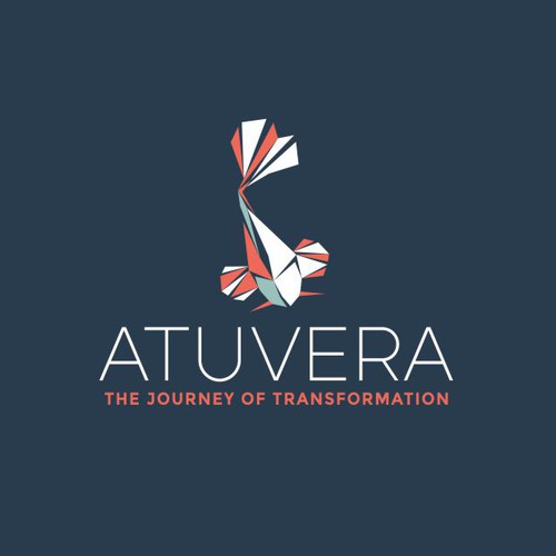 Koi fosh logo, origami style