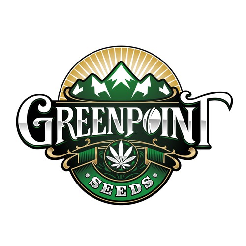 Illustative logo/label design for Greenpoint Seeds