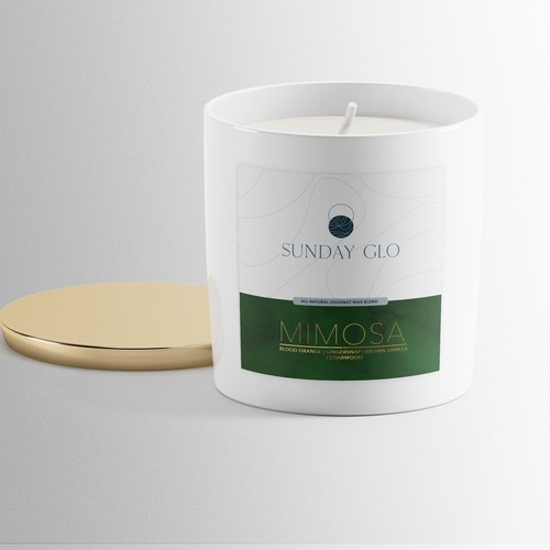 Luxury candle label design