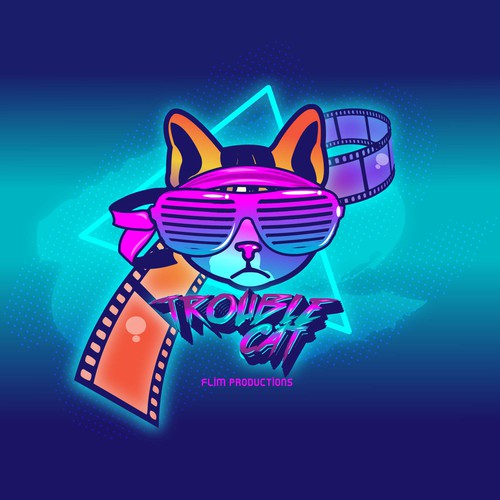 Trouble cat 80s inspired