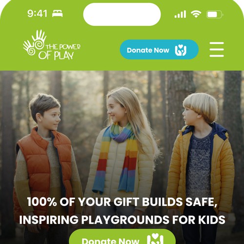 Charity Home page design 