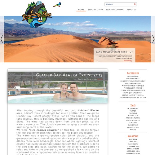 Creative World Travel Website/Blog - With Creative Hand Drawn Illustration