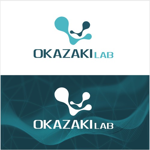 Concept logo design for university lab researching artificial intelligence, especially computers that understand words.