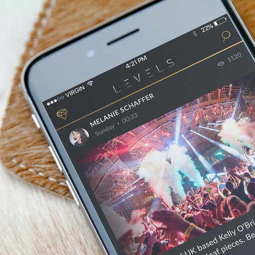 Levels Newsfeeed Screen