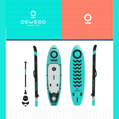 Logo and paddle board
