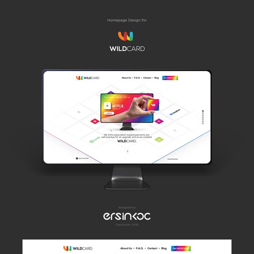 Landing page design for WildCard