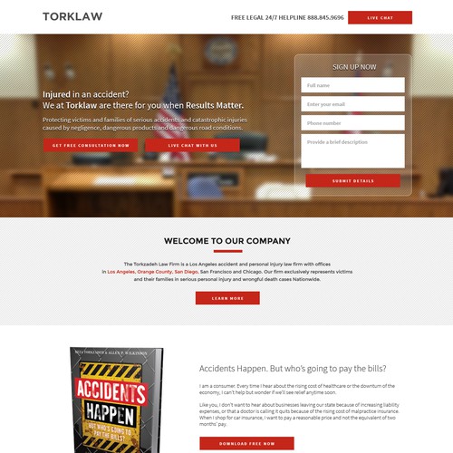 Web design for Torklaw