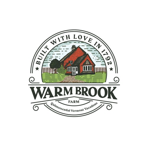 Warm Brook logo design 