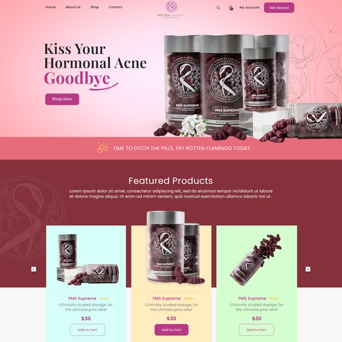 Fitness and Beauty Gummies website Design