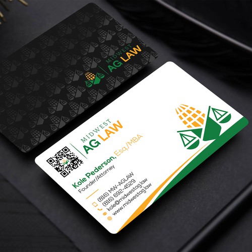 Business card for an agricultural law firm