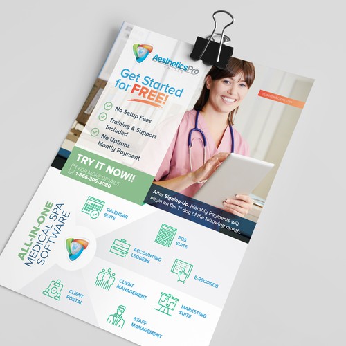 Aesthetics Pro One Page Advertisement