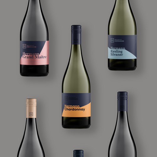 Noble and modern wine labels