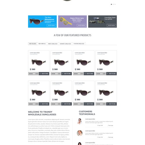 Create a very high quality design for TrendyWholesaleSunglasses.com!