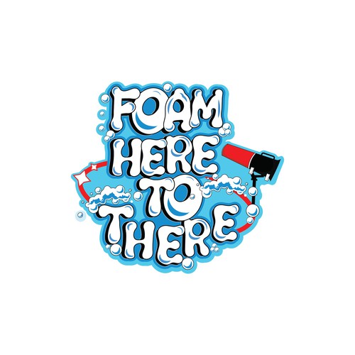Playful and fun logo concept for foam here to there