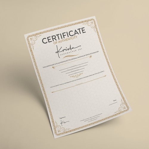 Certificate Designed for KSM