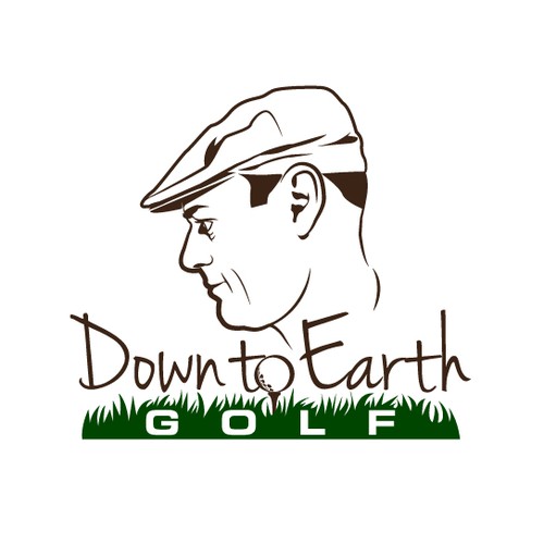 Brush Stroke Style Golf Logo