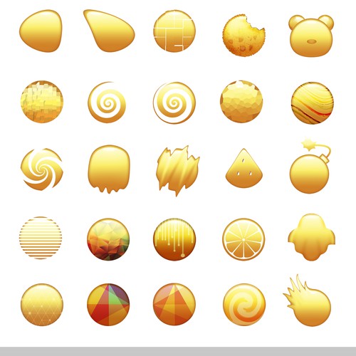 Emoji design in various different styles.