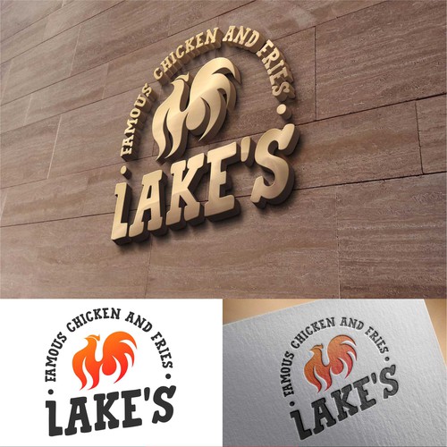 burn chicken logo concept (lake's)