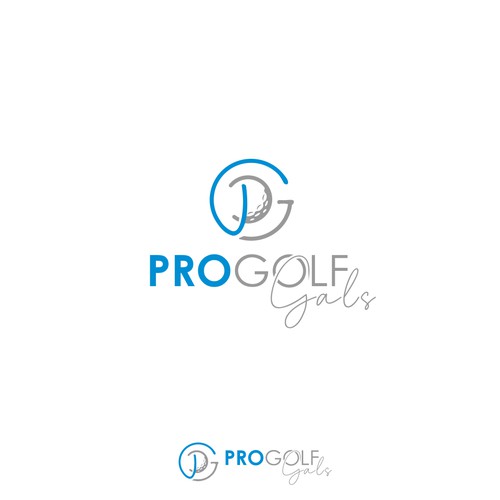 Simple combination logo for ProGolfGals