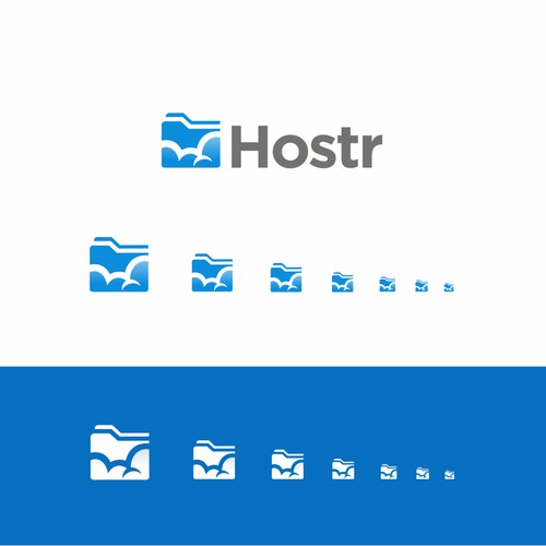 Create a distinctive modern logo for a file sharing site