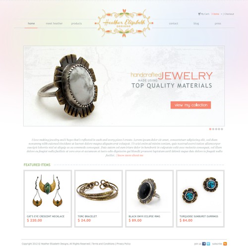 New website design wanted for Heather Elizabeth Designs