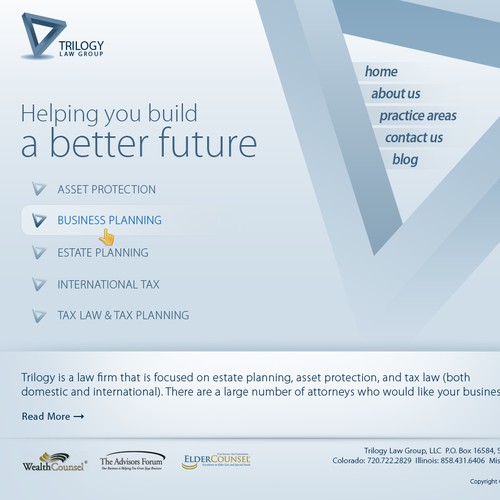 New website design wanted for Trilogy Law Group [2 pages]