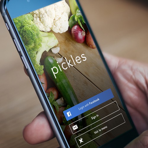 Login screen of a Restaurant app