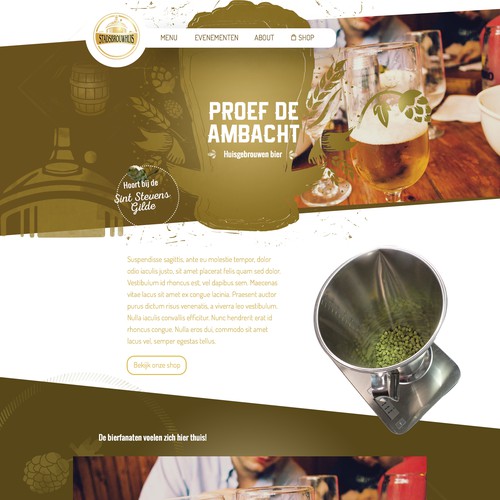 Webdesign for a beer brewcafe