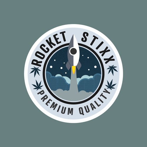 Logo for Rocket Stixx cannabis pre rolls