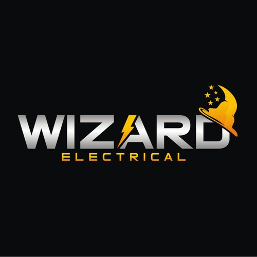 a creative logo for  an electrician business called Wizard Electrical