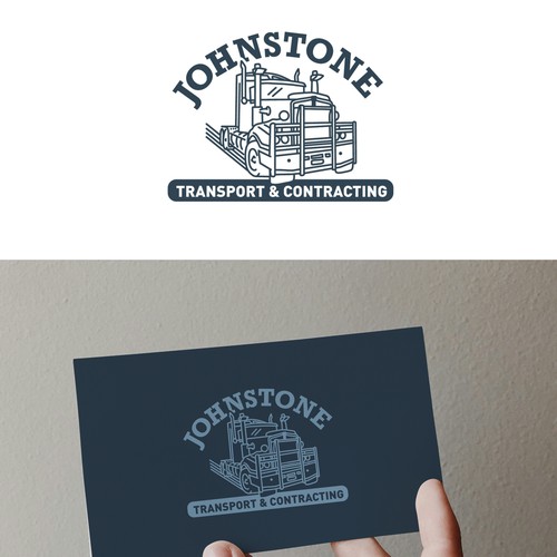 Transport truck logo design