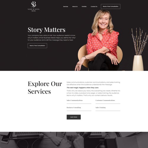 Website Design for a communications and training consulting company