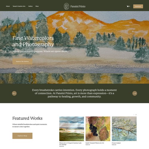 Pansini Prints — Branding & E-Commerce Website