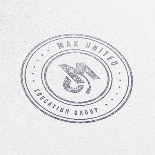 Simple and yet memorable logo design M + U + College hat.