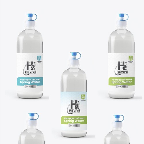 H2 Logo Concept for Hydrogen Water