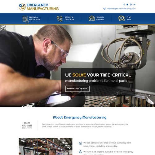 web design for manufacturing company