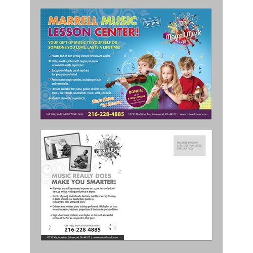 Flyer for music school