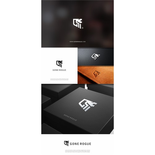Typography and lion head concept